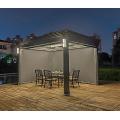 Gazebo Slatted Roof Outdoor Pergola Waterproof Louvered