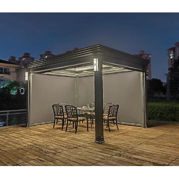 Gazebo -latten dak buiten pergola waterdichte louver