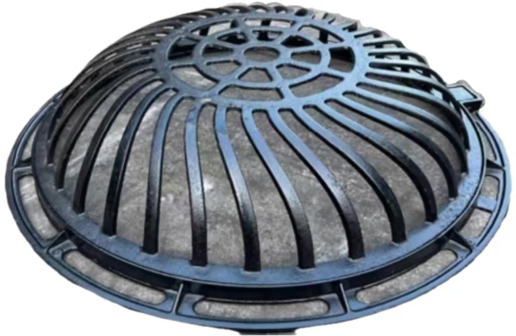 Ductile iron overflow manhole cover 