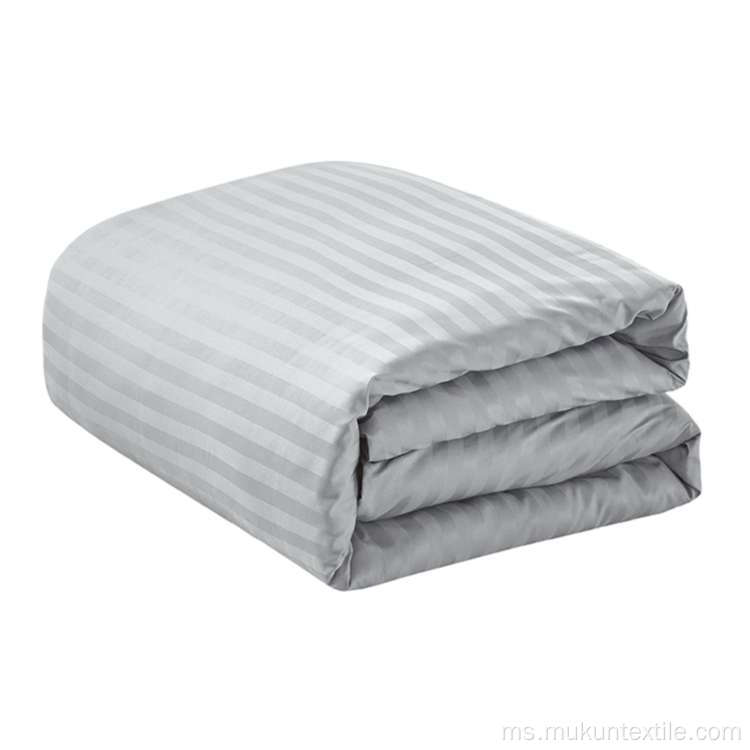 100% poliester disesuaikan jacquard stripe comforter set