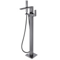 Chrome Brass Floor Mount Tub Filler