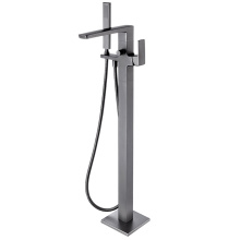 stand alone tub faucet Chrome Brass Floor Mount Tub Filler Supplier