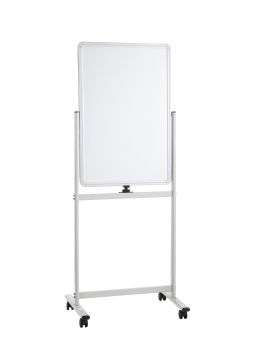 Magnetic 360 degree mobile whiteboard stand with wheels