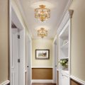 Crystal beads LED bulb vintage ceiling lamp