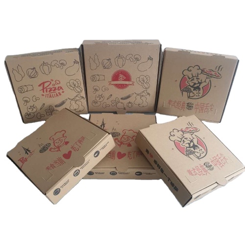 Toptan Siyah Oluklu Takeaway Teslimat Pizza Kutusu