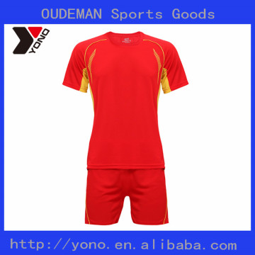 New design red color soccer jersey made in china