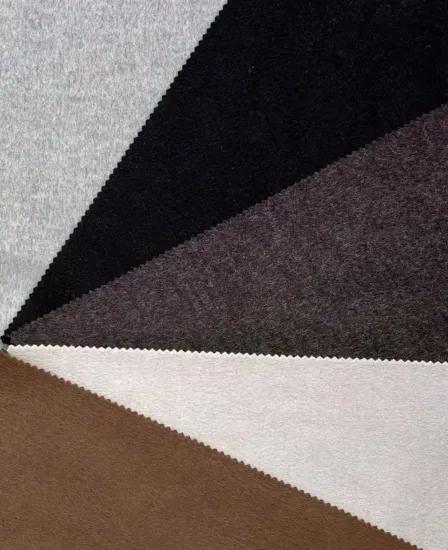 Knitted polyester viscose needle punched double face fabric