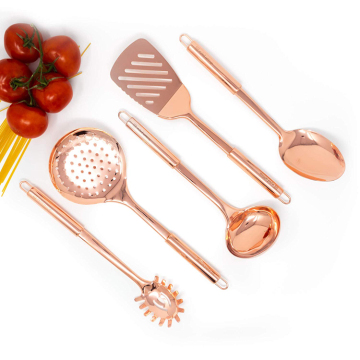 Rose Gold Copper Stainless Steel Serving Tools Kitchen Set - 5PCS
