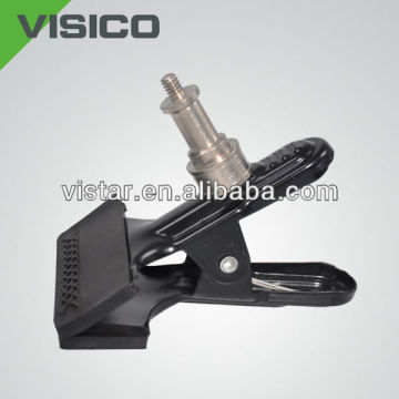 Plastic clamps clipe with spigot for studio flash or other light