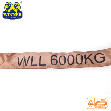 EN1492 Standard Polyester 6 Ton Round Sling For Lifting