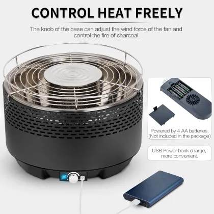 Portable Charcoal Grill Korean BBQ Griller Plate Grill Kamado