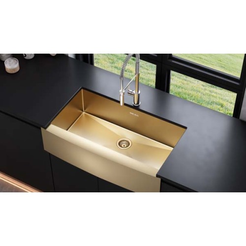 Apron Front Double Bowl Ledge Workstation Kitchen Sink