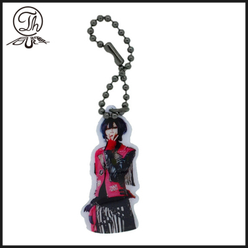 Epoxy dome Mobile charm metal with ball chain