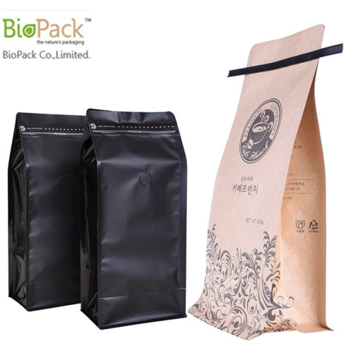 Plástico biodegradável 3 lados saco de vedação para alimentos