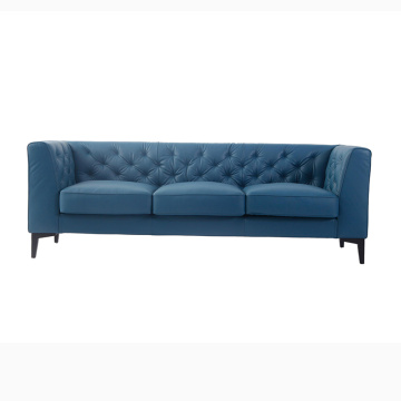 Luxury Classic Leather Three -sits soffa
