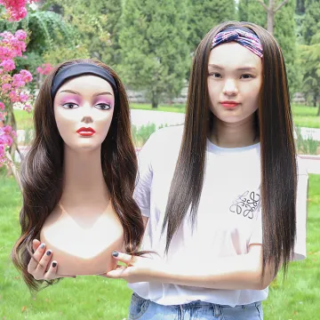 Julianna Highlights Brazilian Colorful Silky Straight Deep Short Water Wave Bob Kinky Curly Synthetic Headband Wigs