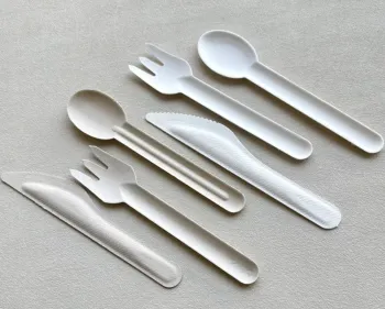 Disposable tableware including knives forks and spoons