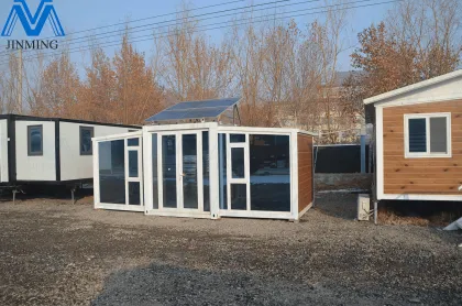 foldable two-story prefabricated expandable container house