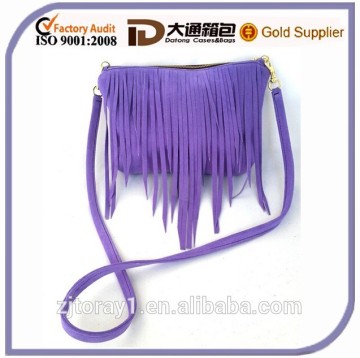 Good quality mini ladies suede fringe bag crossbody bag
