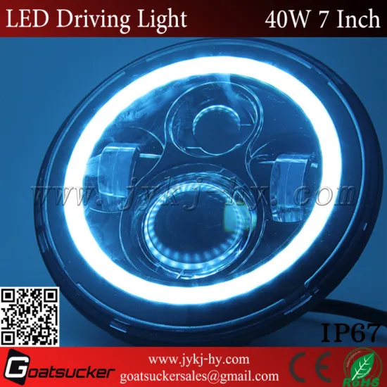 IP67 certification 7 inch round LED car headlight