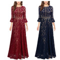 Women's Vintage Full Lace Contrast Dress