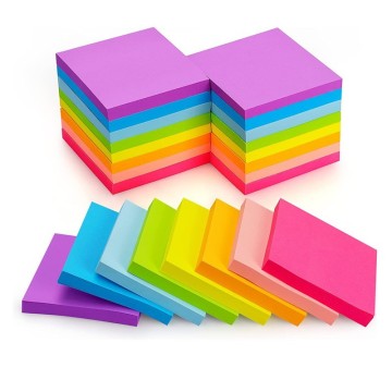 Custom Eco Friendly Candy Color Sticky Notes - 3x3 Inch Custom Size Memo Pads
