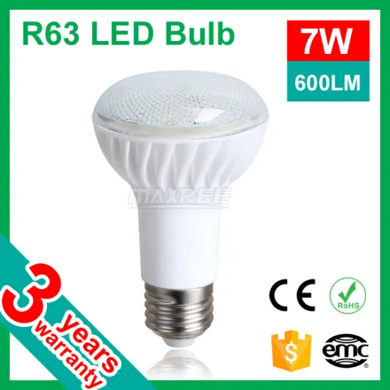 Wholesale china factory ceramics E27 base led bulb R63 for household