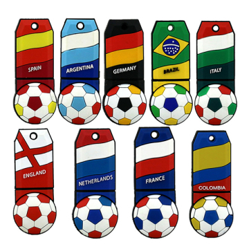 Yüksek kaliteli futbol takımı rozeti USB flash sürücü 8GB Pendrive