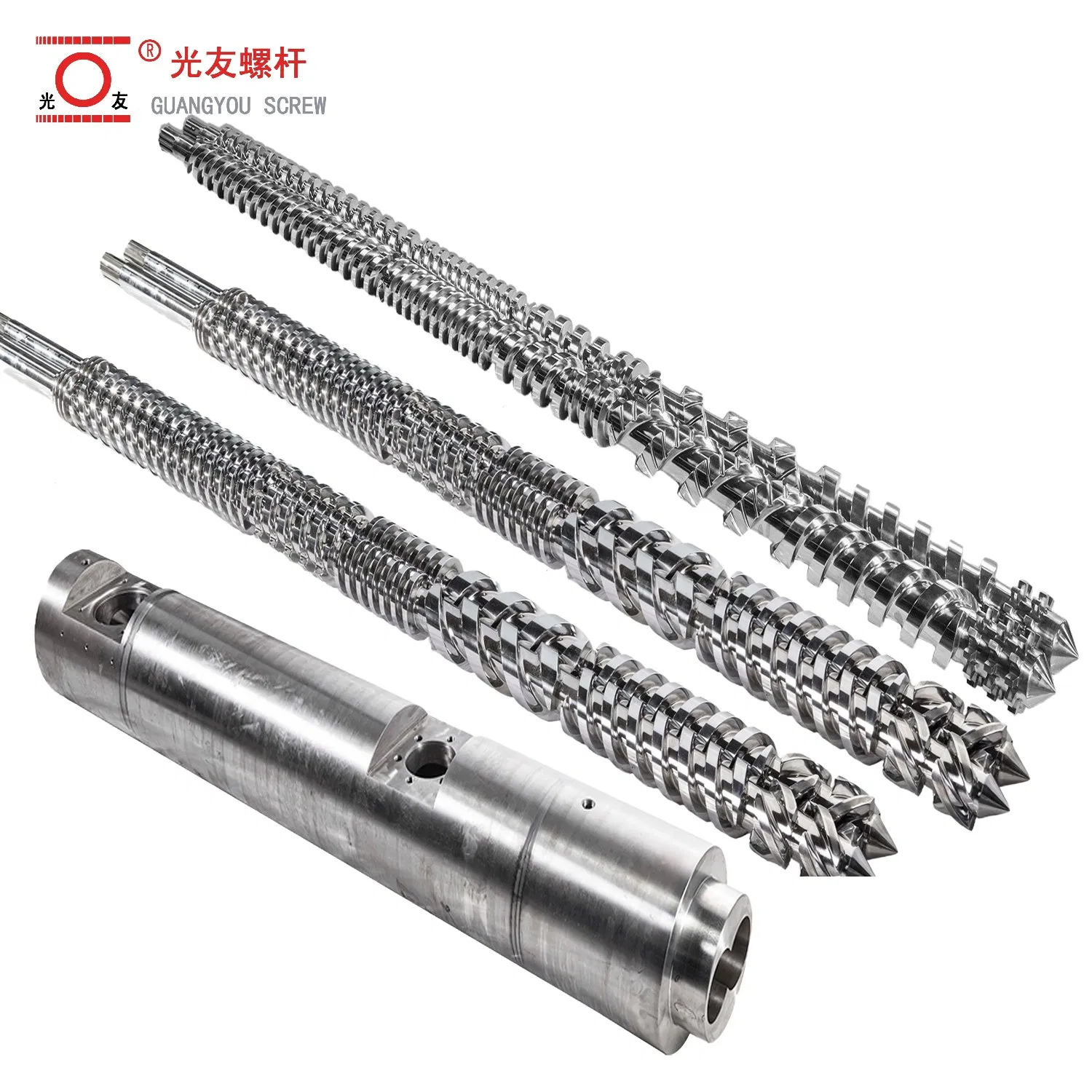Guang You Screw Parallel Twin Screw at Barrel Bimetallic Screw Barrel Para sa Plastic Extruder