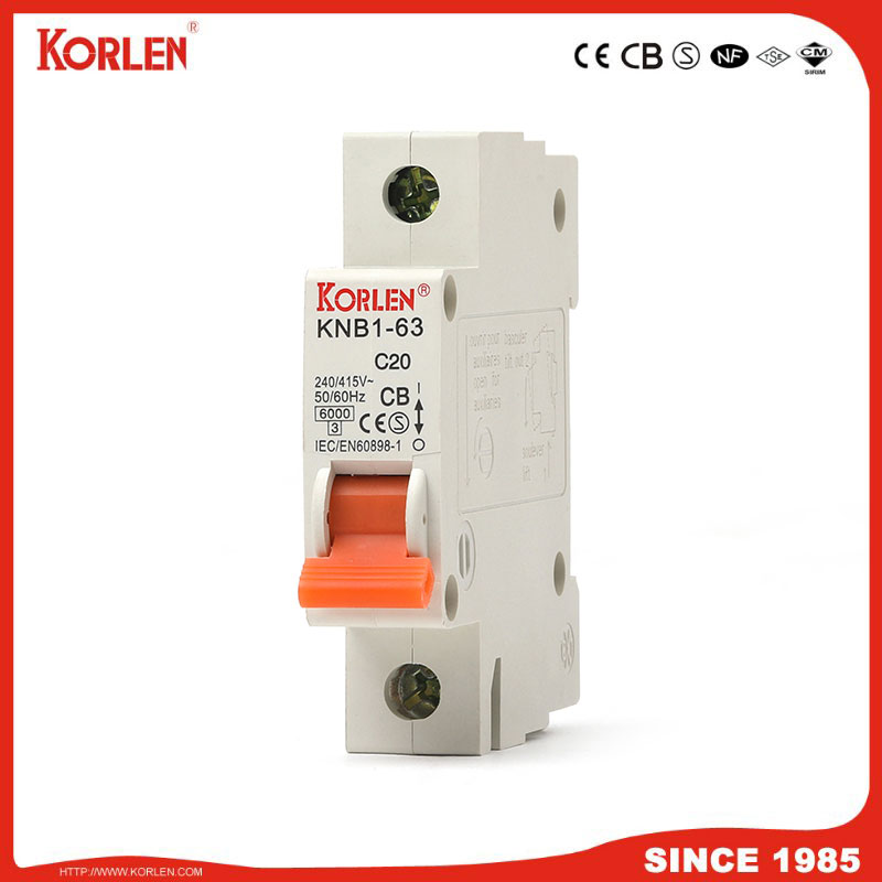 Miniature Circuit Breaker 4.5KA 63A 4P with SEMKO