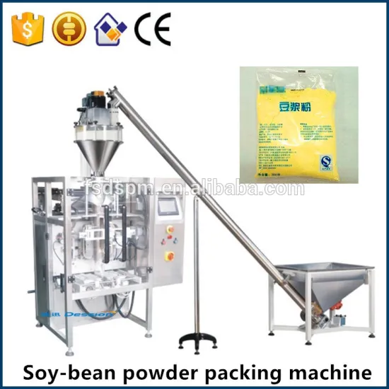 Big vertical screw measuring automatic matching system back sealing soybean powder packaging machinery manufacturer