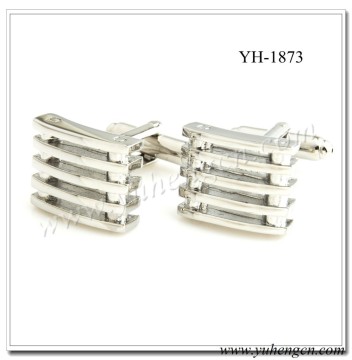 YH-1873 Classic Rectangle Cut Out Plain Metal Cufflinks,Mens Accessories