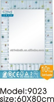 Curved sliver glass mirror