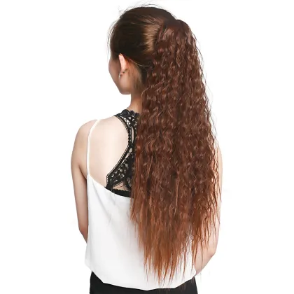 AliLeader Wholesale Drawstring Ponytail Hair Extension With Synthetic Hair
