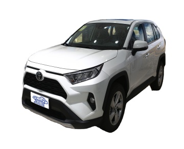 2024 Toyota RAV4 SUV híbrido com caixa de engrenagens automática, assentos de couro, câmera traseira e rack de teto