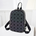 Nova Mini Mochila para Mulheres Geométricas de Rodpack Geométrica para Homens e Mulheres Mochila Portátil luminosa