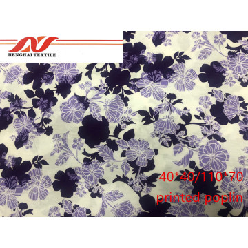 Tryckt poplin 40 * 40/110 * 70 103gsm 57/58