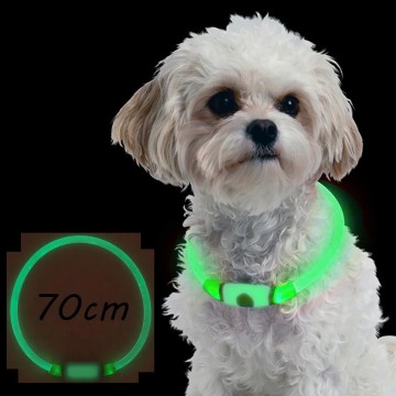 Multifunctional LED Dog Collar TPU Can Cut USB Rechargeable Lighting Collar Dog Collars Pet Supplies Safety Flashing Collars