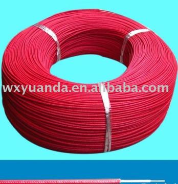 high temperature silicone rubber insulated and fiberglass braided wire / cable
