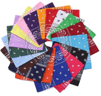 Custom Printed Cotton Paisley Bandana