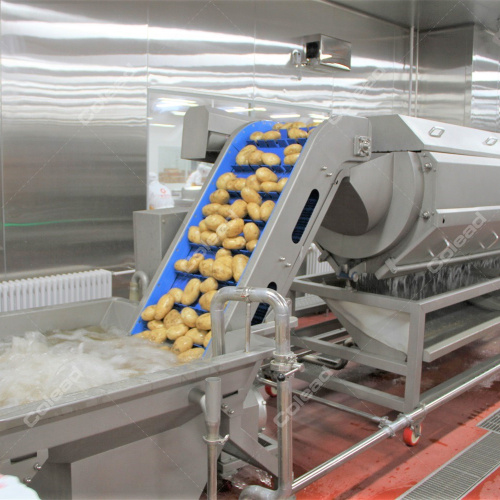 Continuous Potato Peeling Line Peeling and Washing Machine