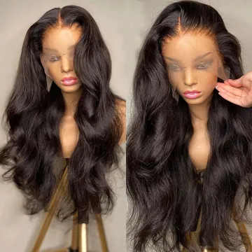 Bodywave Lace Front Wig Preplucked Transparent Hd Full Lace Human Hair Wigs