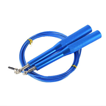 Customize Logo Speed Colorful Aluminum Handle Wire Self Locking Skipping Rope