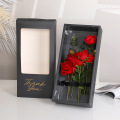 Cajas de embalaje de flores color de rosa personalizadas con ventana de PVC