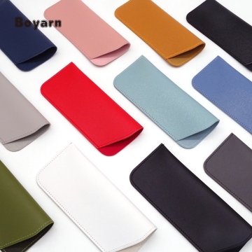 Customized Boyarn Leather Eyeglasses Case - Thickened Leather Sunglasses Box