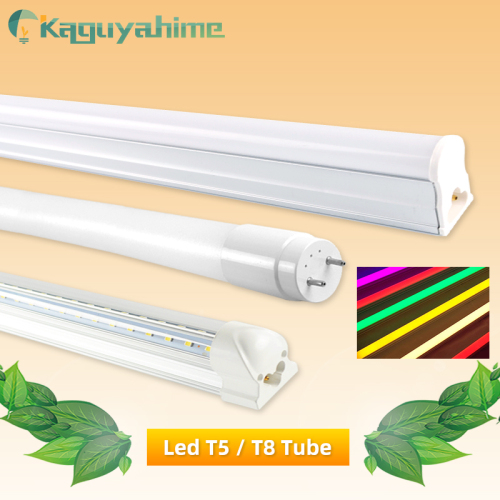 Kaguyahime T5 T8 LED Tube Lamp 6W 10W 20W RGB Fluorescent Tube 30CM 60CM LED T5 Tube Lighting AC 220V Integrated Home Light