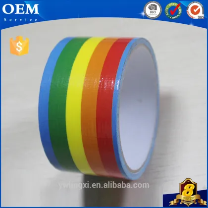 Rainbow Color Star Printed Adhesive Cloth Tape Duct Tape