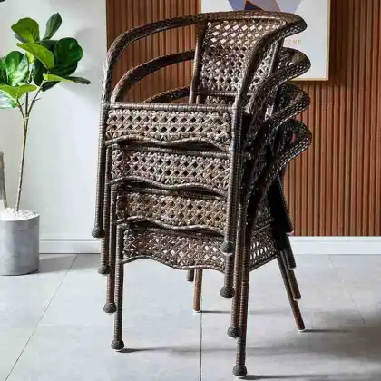 2024 Modern Minimalist Woven Teng Chair for Outdoor Coffee Dining