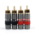 Areyourshop High Quality RCA 8mm Cable Plug Copper Gold Connectors