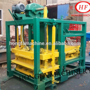 QTJ4-25 simple concrete hollow block machine for sale , hongfa block machinery price